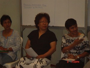 SAS 3rd AGM (2009). From right to left: Jessie Goh, Dolly Leow, Rosemarie Somaiah.